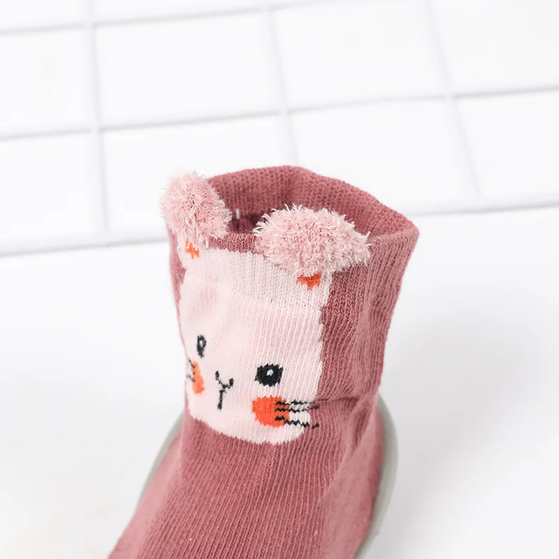 Baby Shoes Toddler First Walkers Infant Boys Girls Kids Rubber Soft Non-Slip Sole Floor Barefoot Casual Shoes Knit Booties