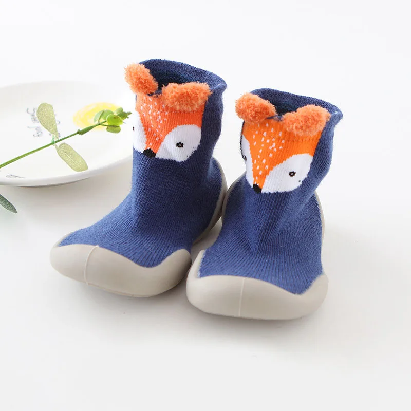 Baby Shoes Toddler First Walkers Infant Boys Girls Kids Rubber Soft Non-Slip Sole Floor Barefoot Casual Shoes Knit Booties
