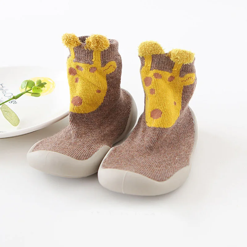 Baby Shoes Toddler First Walkers Infant Boys Girls Kids Rubber Soft Non-Slip Sole Floor Barefoot Casual Shoes Knit Booties
