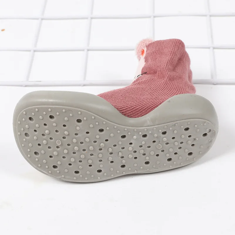 Baby Shoes Toddler First Walkers Infant Boys Girls Kids Rubber Soft Non-Slip Sole Floor Barefoot Casual Shoes Knit Booties