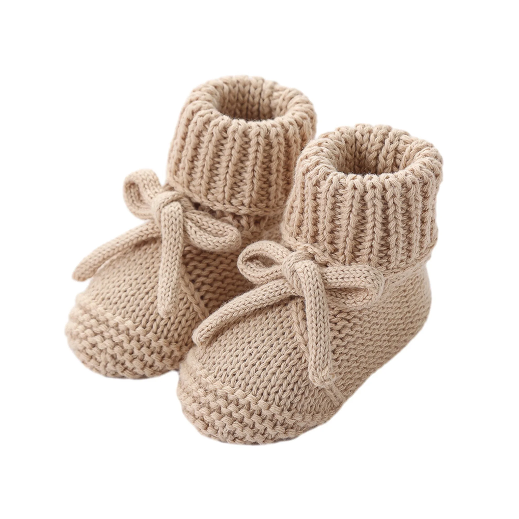 0-12months Newborn Boys Girls Knitted Shoes Soft Sole First Walking Socks Comfortable Indoor Booties for Baby boys girls