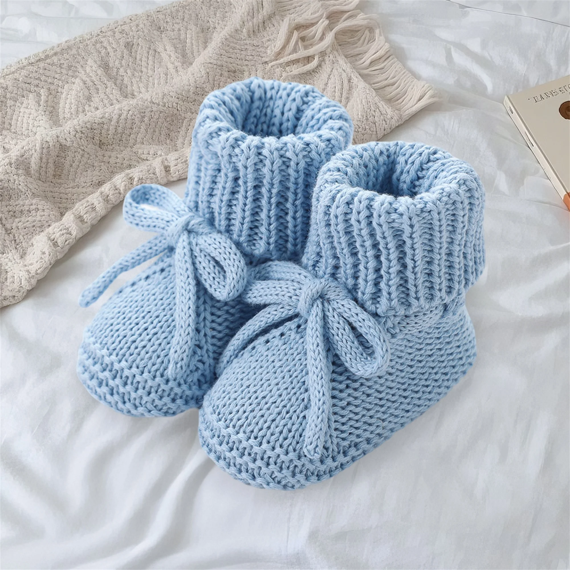 0-12months Newborn Boys Girls Knitted Shoes Soft Sole First Walking Socks Comfortable Indoor Booties for Baby boys girls