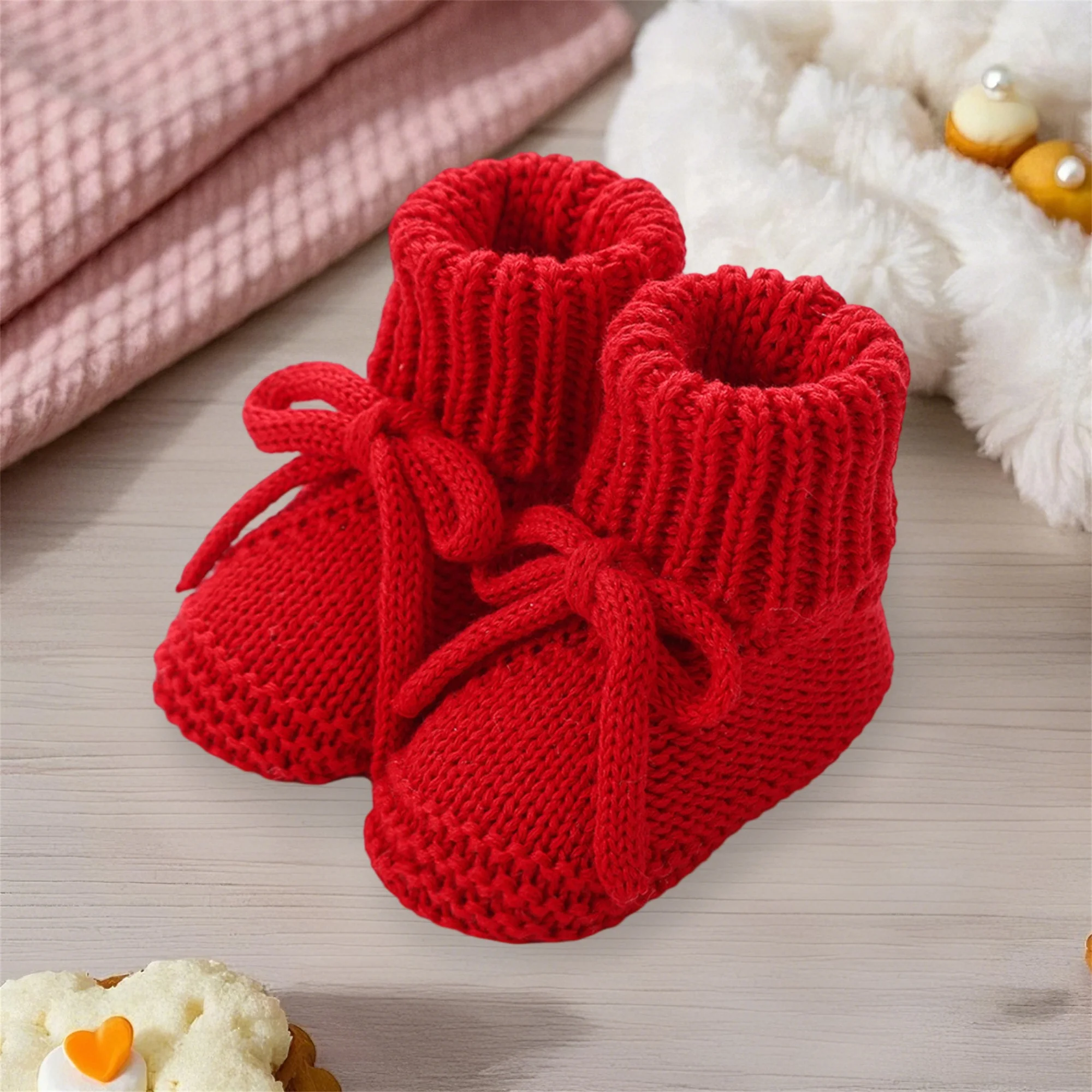 0-12months Newborn Boys Girls Knitted Shoes Soft Sole First Walking Socks Comfortable Indoor Booties for Baby boys girls