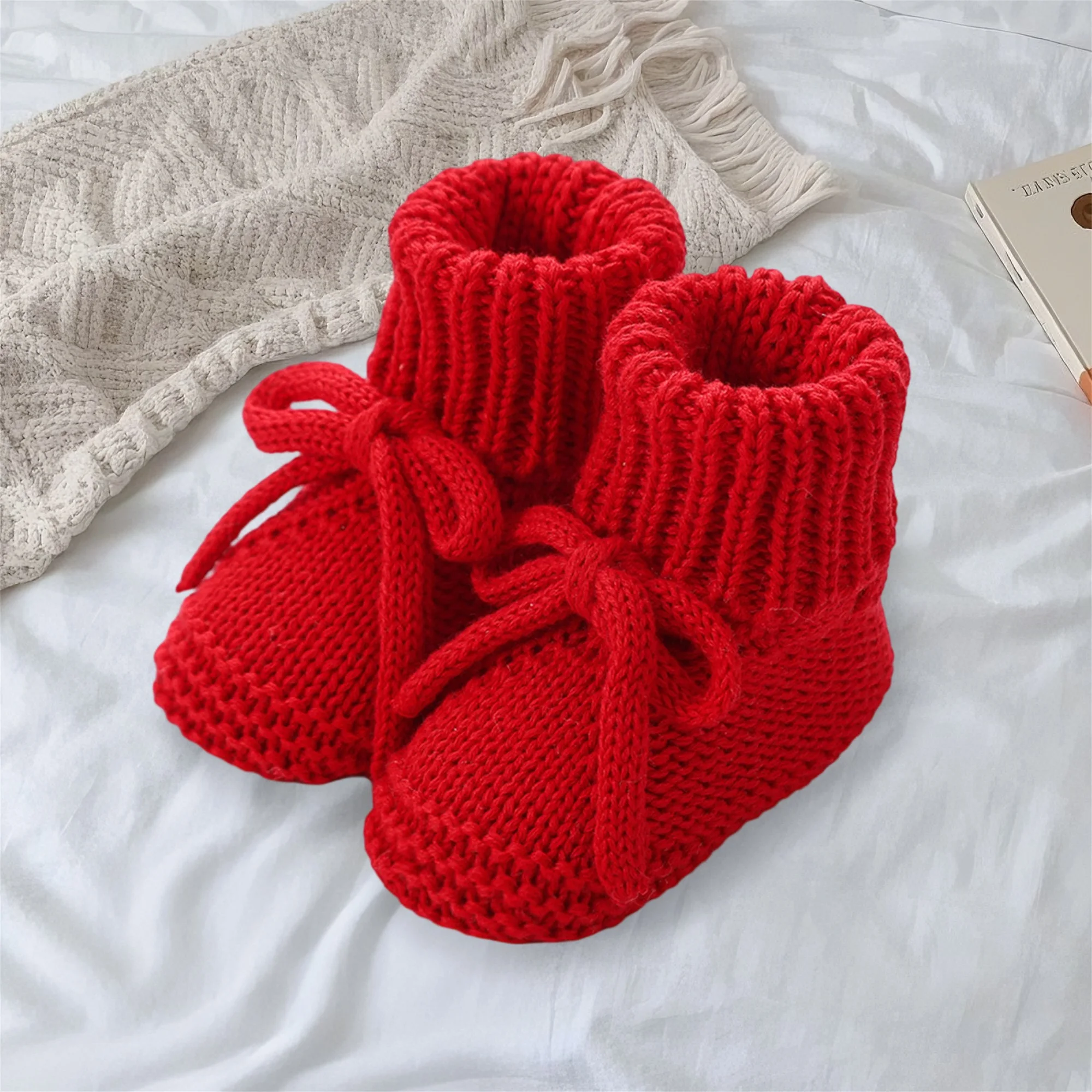0-12months Newborn Boys Girls Knitted Shoes Soft Sole First Walking Socks Comfortable Indoor Booties for Baby boys girls