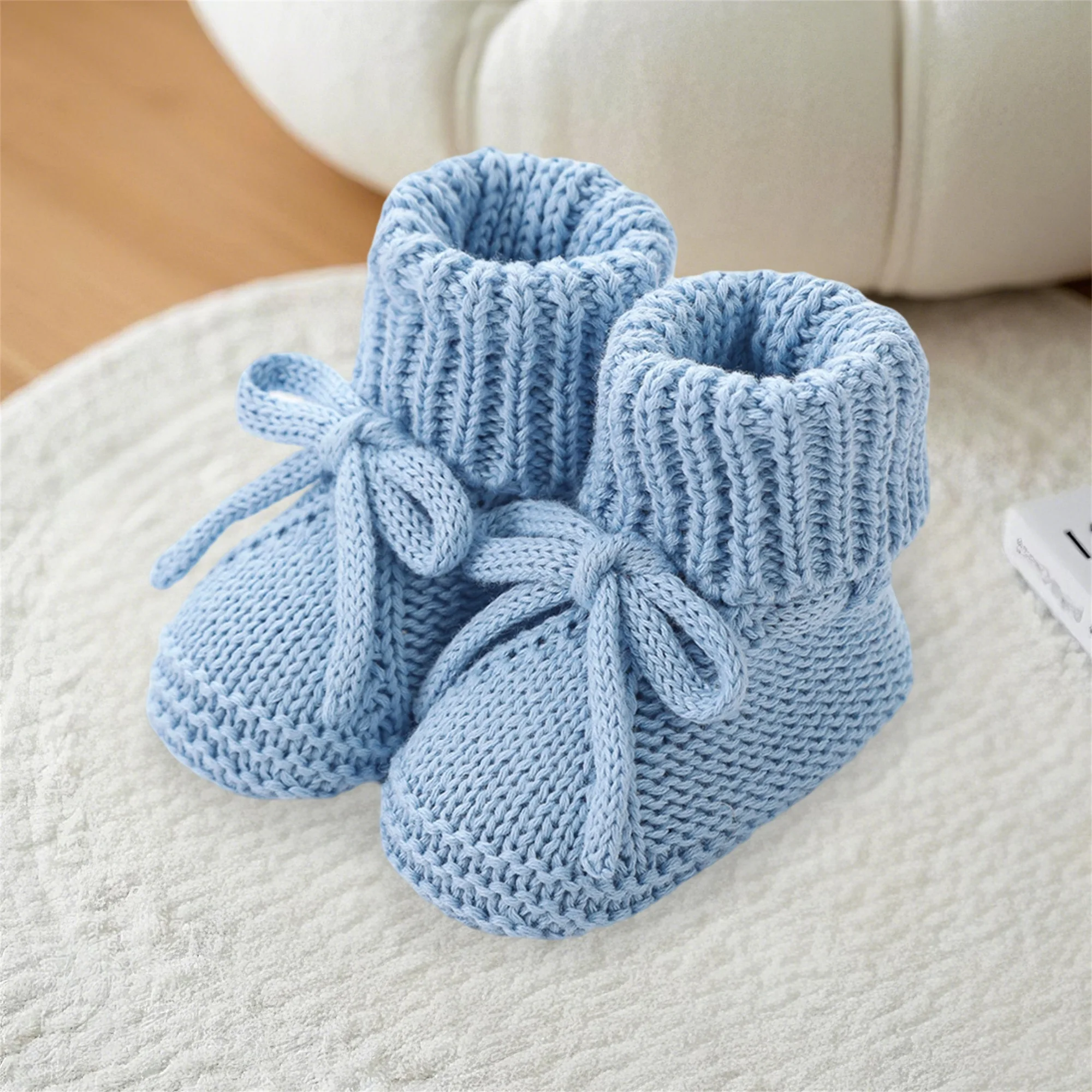 0-12months Newborn Boys Girls Knitted Shoes Soft Sole First Walking Socks Comfortable Indoor Booties for Baby boys girls