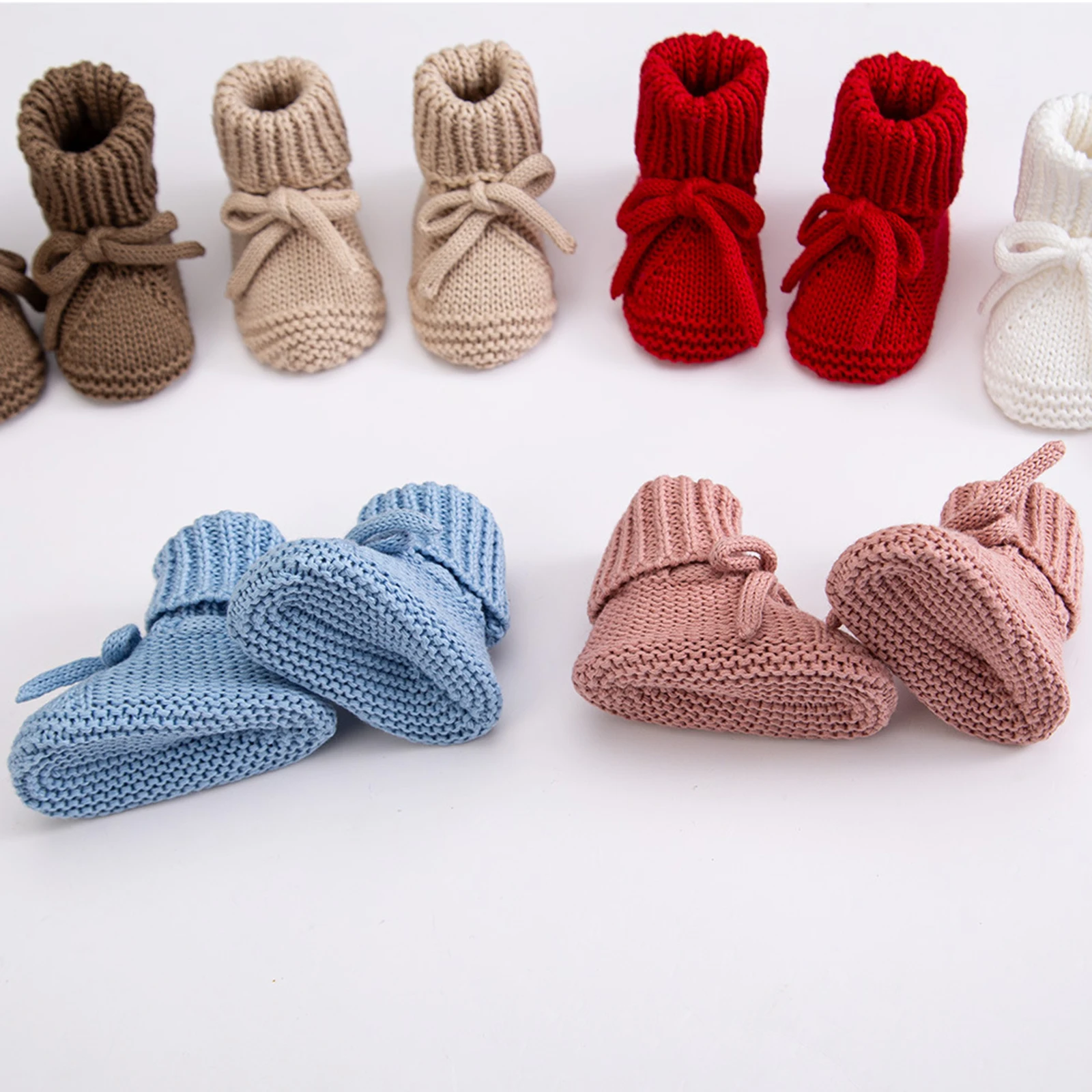 0-12months Newborn Boys Girls Knitted Shoes Soft Sole First Walking Socks Comfortable Indoor Booties for Baby boys girls
