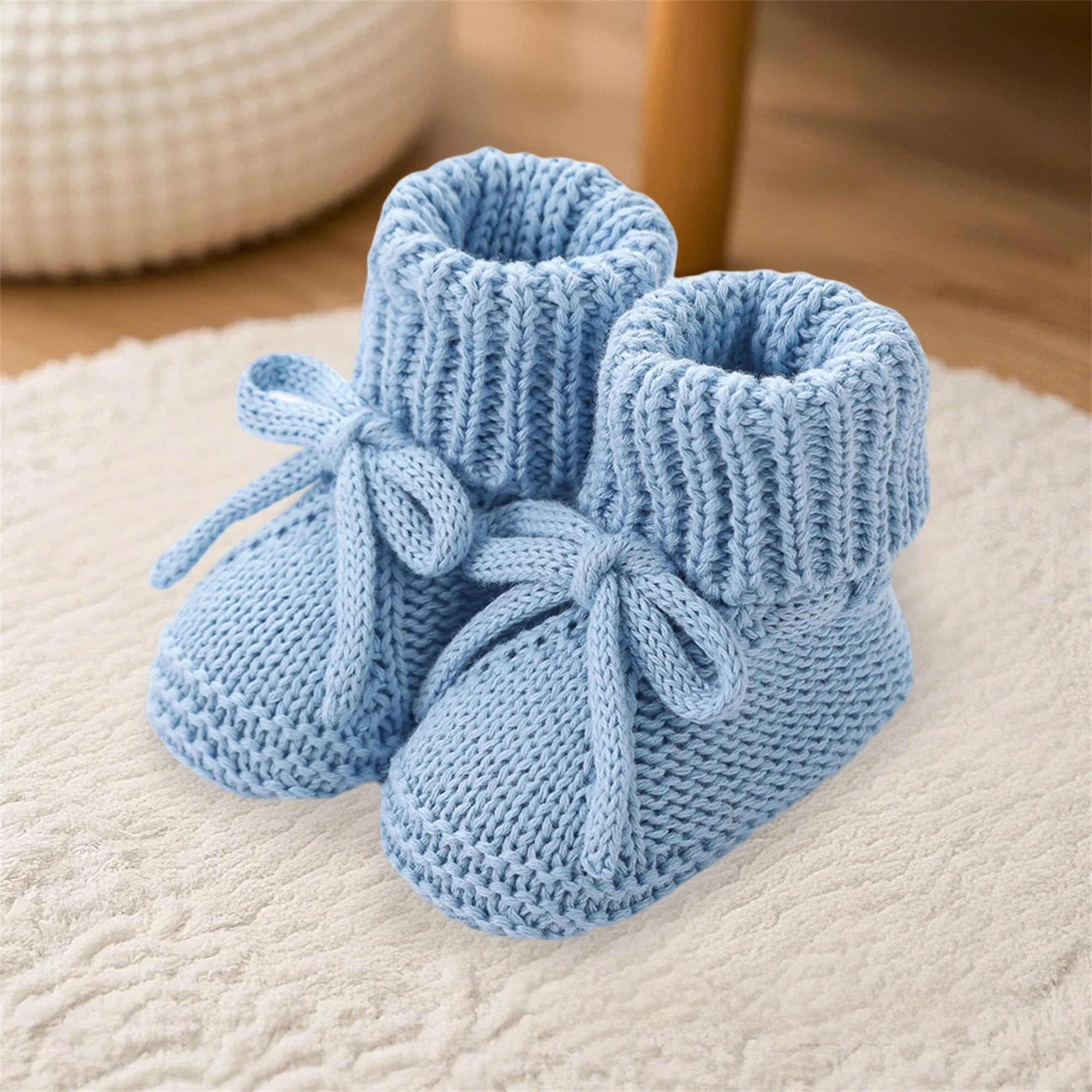 0-12months Newborn Boys Girls Knitted Shoes Soft Sole First Walking Socks Comfortable Indoor Booties for Baby boys girls