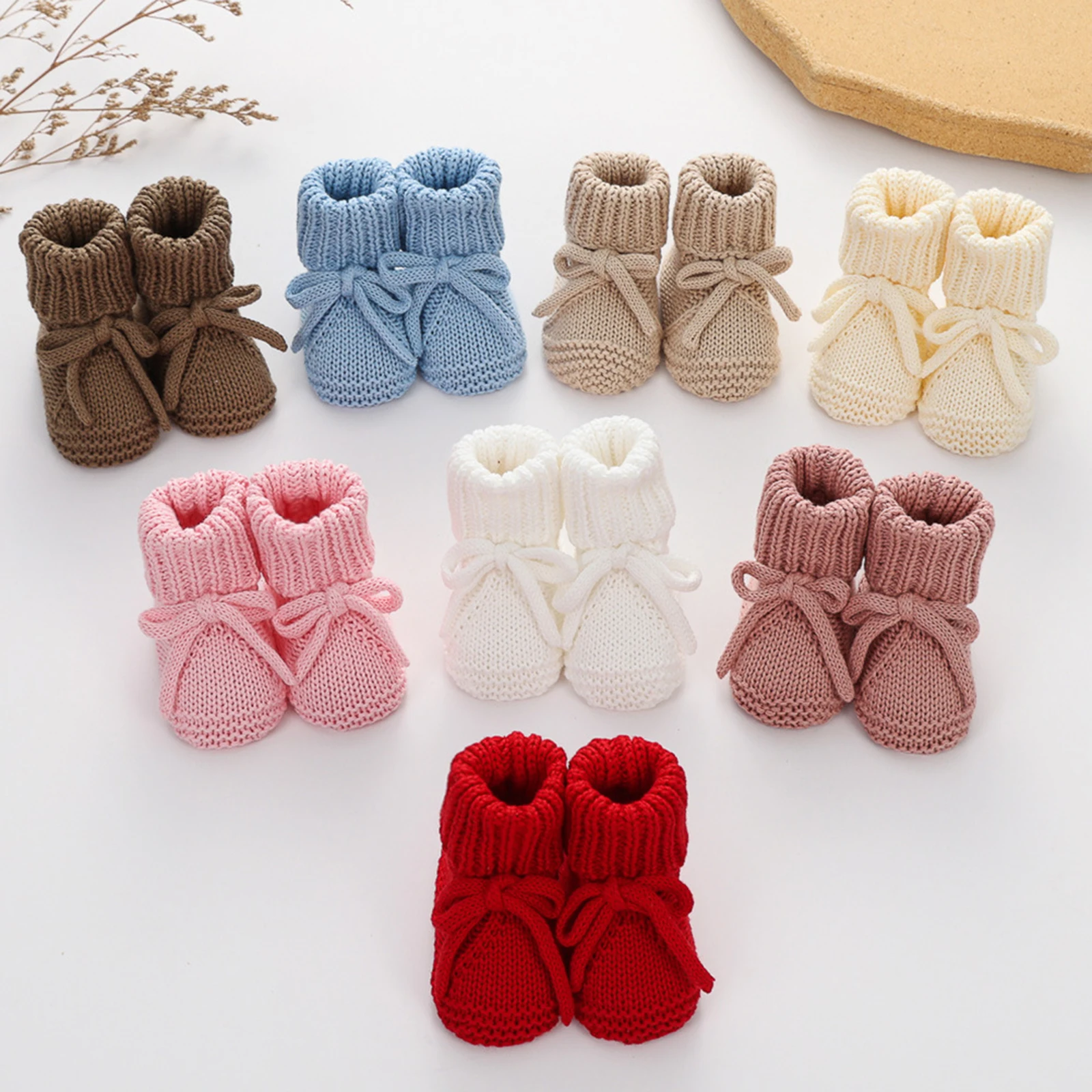 0-12months Newborn Boys Girls Knitted Shoes Soft Sole First Walking Socks Comfortable Indoor Booties for Baby boys girls